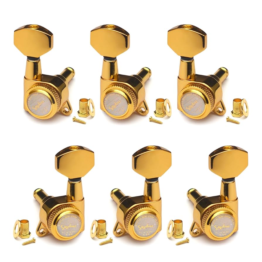 Amazon.com: SAPHUE Guitar Locking Tuners 1:18 Lock String